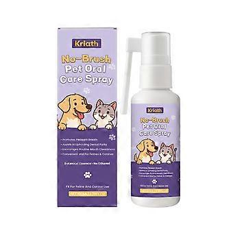Mondspray voor huisdieren (honden en katten) voor een frisse adem, verzorging zonder borstelen, gemakkelijk dagelijks gebruik, 100 ml