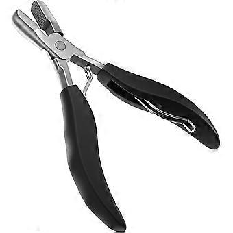 Alicate multifuncional para extensões de cabelo, ferramenta de fusão para extensões de cabelo com queratina pré-coladas, ferramenta para estilizar cabelos com ponta plana e formato de laço (formato com 3 furos)