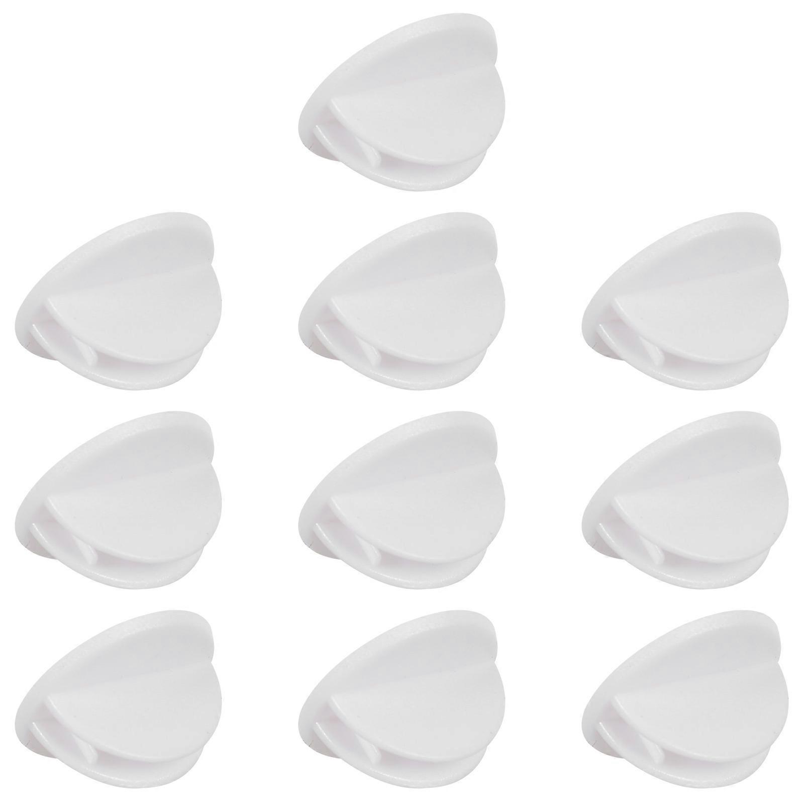 7-Teeth Mini Note Clips for Goods 100Pcs White Plastic Label Clips