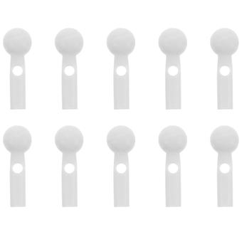 Conjunto de 10 contas de plástico para a cauda do guarda-chuva, dicas de reparo, capa protetora, contas para a cabeça do guarda-chuva e componentes para guarda-chuva dobrável (branco).