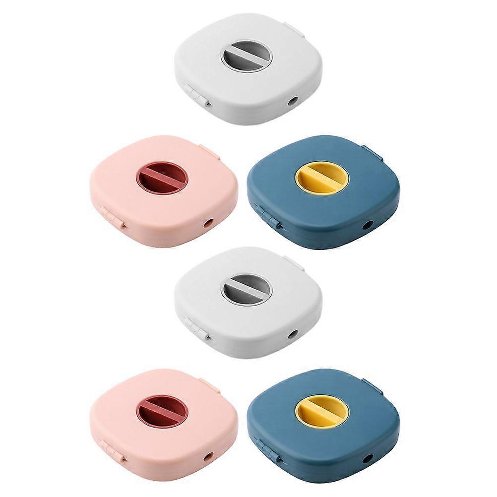 6pcs Creative Rotating Mobile Phone Data Cable Packing Boxes (Assorted Color)