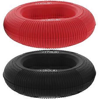 Red Silicone Hand Grip Strengthener Ring for Training 2Pcs Grip Trainer