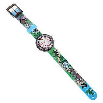Montre enfant à motif dessin animé adorable, mouvement à quartz.