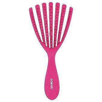 Conair, Detangle Delight™ Hair Brush, For Curly & Wavy Hair Types, Pink, 1 Brush, 4-Pack