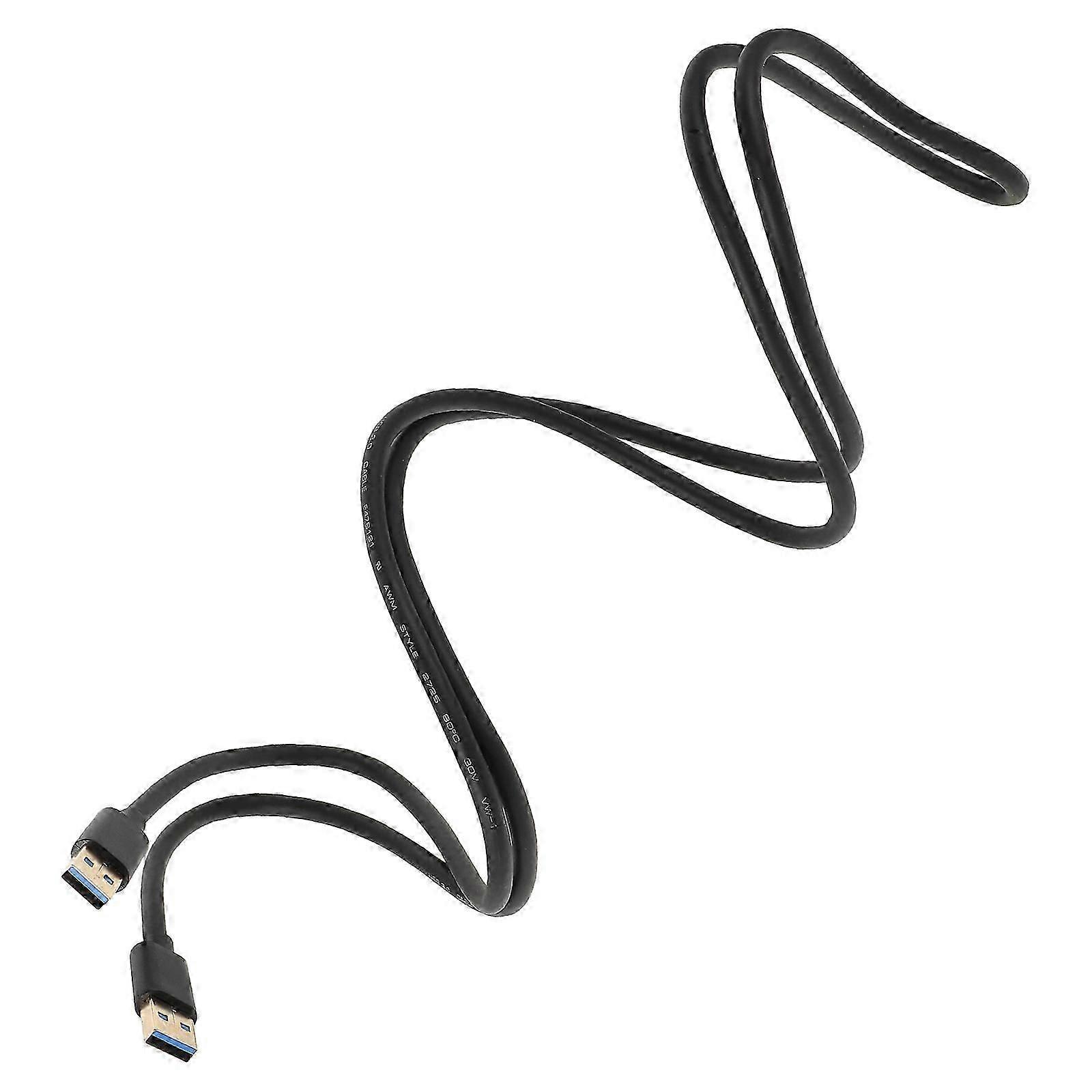 High Speed Double USB Cable for Reliable Data Transfer Black PVC