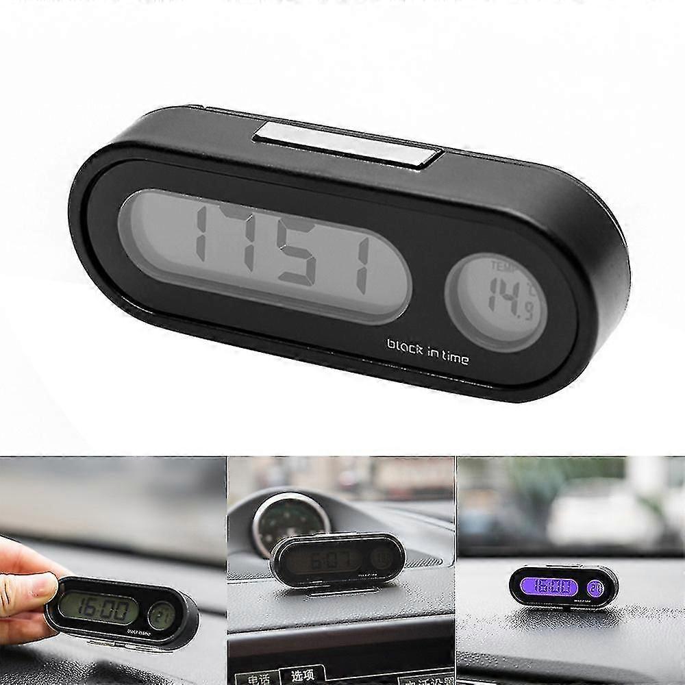Multifunctional Mini Auto Car Electronic Clock Luminous Thermometer Led Digital Display Dashboard Clock