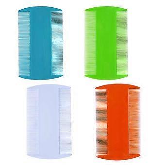 Pente de Cabelo Dupla Face Pentes de Dentes Finos 4 Pcs