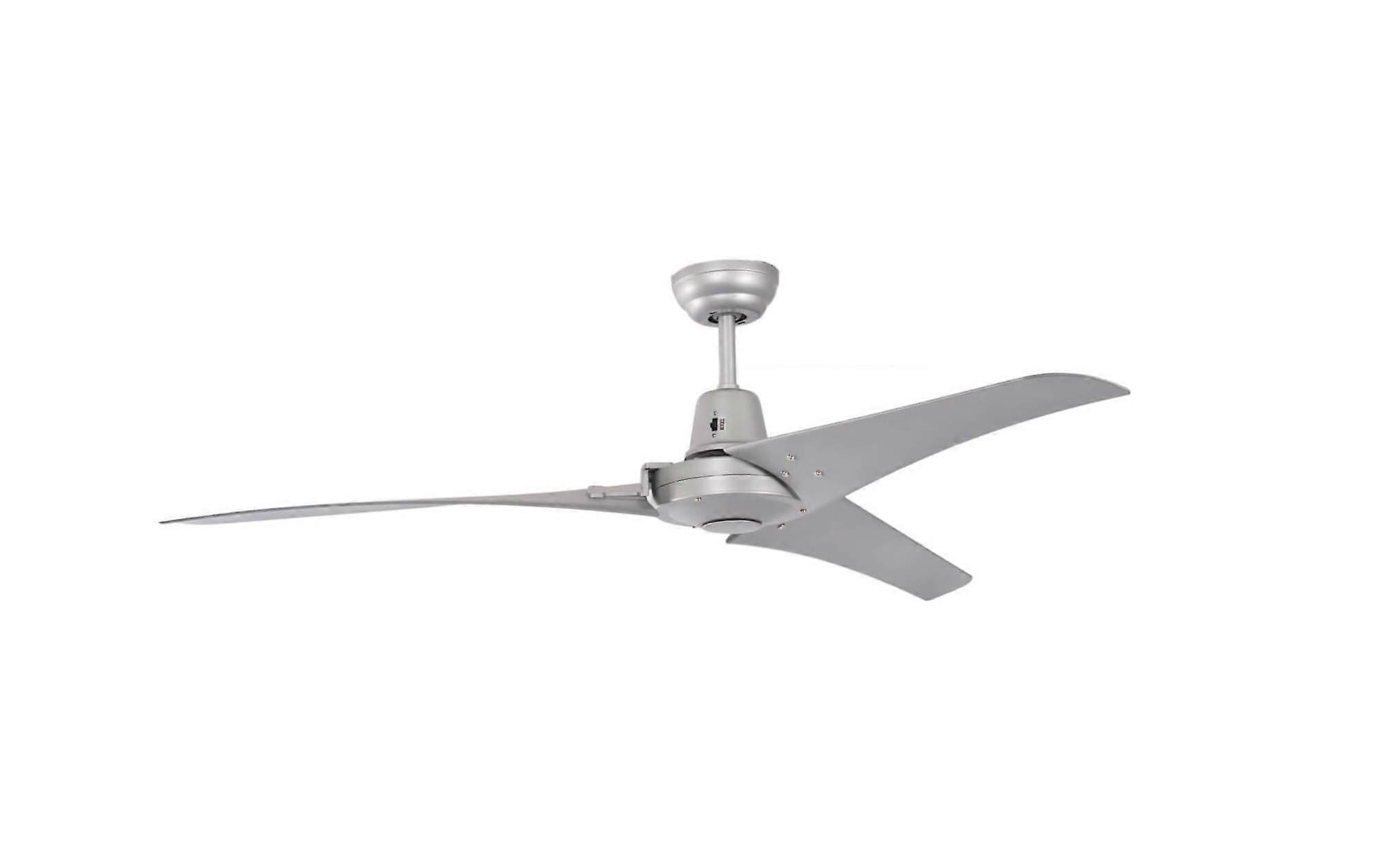 Industrial ceiling fan Vourdries Silver with remote