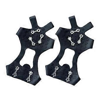 Ice Cleats for Boots and Shoes, 10Spike AntiSlip Traction Grips for Snow and Ice, Durable Winter Protection