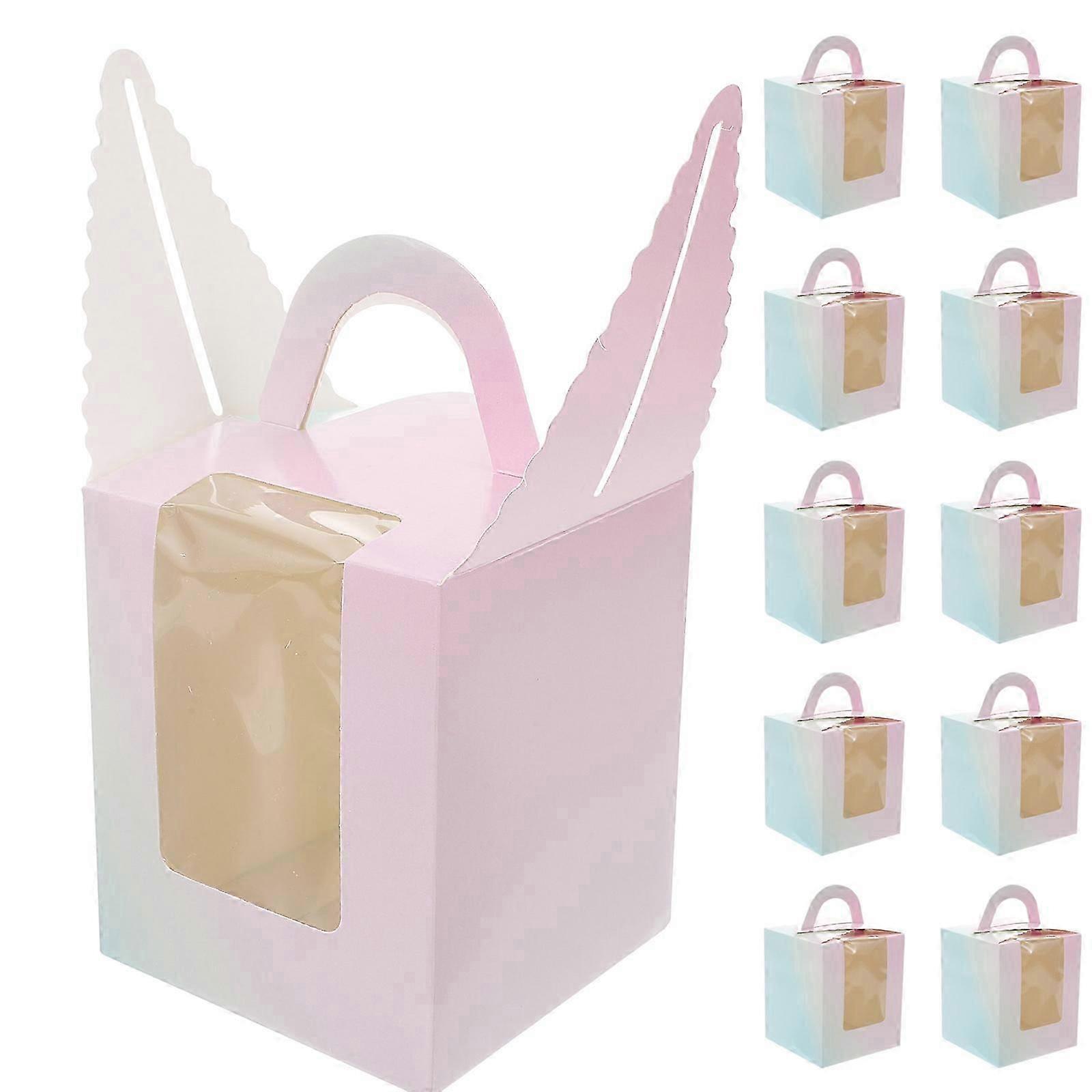 Egg Cake Box for Storage Use 50Pcs Bakery Boxes with Clear Window