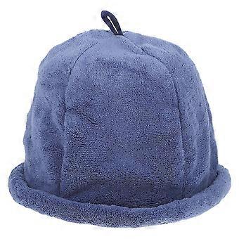 ZKHJ-Sauna Hat Household Bath Cap Bathing Cap Coral Fleece Shower Cap Bath Accessory