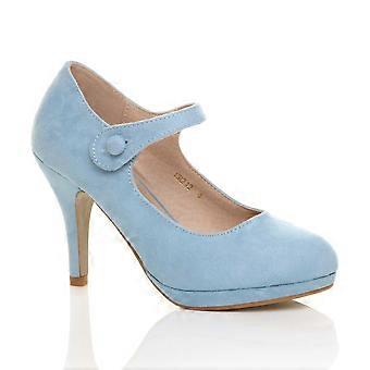 Ajvani High Heel Mary Jane Court Shoes