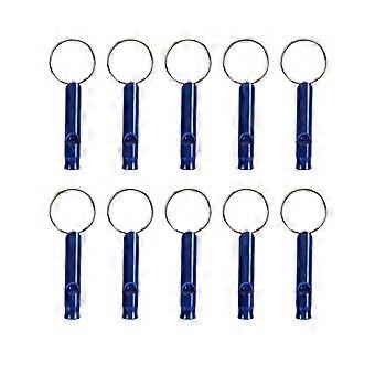 10 Pc Emergency Whistle Super Loud Outdoor Safety Whistles for Life Saving Hiking Camping and Pet Training Blue