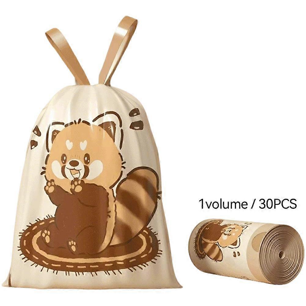 30pcs Drawstring Garbage Bags Thickened Kitchen Waste Bag