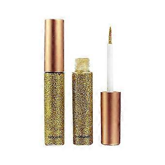 1 STUKS vloeibare eyeliner set, glitter, waterdichte, glanzende gouden oogschaduw, eyeliner, 5 ml
