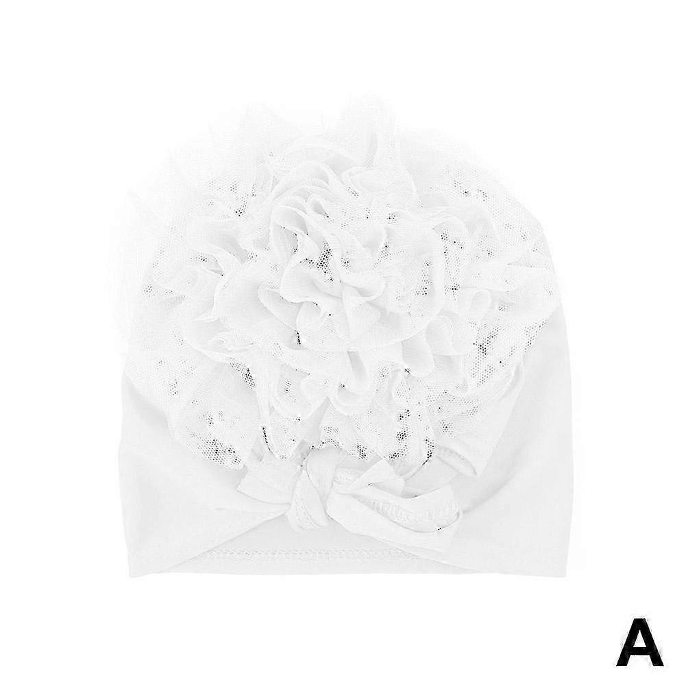 Women's Strap Hat with Artificial Flower Patchwork, Solid Color, Adjustable, Summer Beach Sun Hat