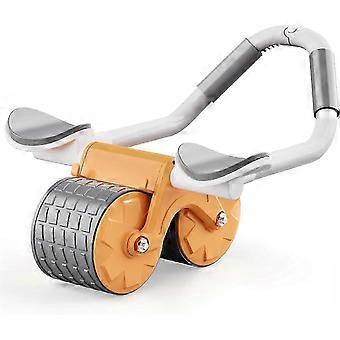 Ab Roller Wheel, Automatic Rebound Abdominal Wheel with Elbow Support, Double Widened Wheels for Core Strength Training, Safe Ab Workout Equipment for