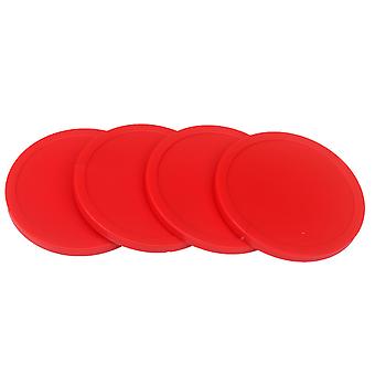4pcs 75mm Air Hockey Pushers Pucks Red Air Hockey Niños Mesa Mini Pieza de Hockey sobre Hielo Accesorios de suspensión de aire Herramientas de bola