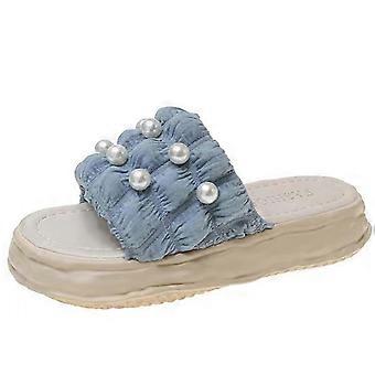 Frauen Hausschuhe Pearl Style Weiche Dicke Sohle Anti Rutsch PVC Helle Farben Frauen Sandalen Zuhause Badezimmer Outdoor