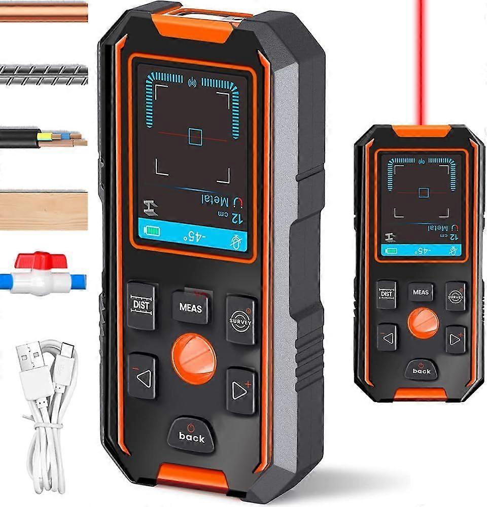 518S Wall Scanner Stud Sensor 3IN1 Stud Detector Beam Detector Laser Rangefinder