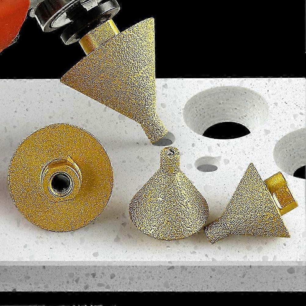 Diamond Beveling Chamfer Bit compatible with Angle Grinders, Cone Tile Bit Large