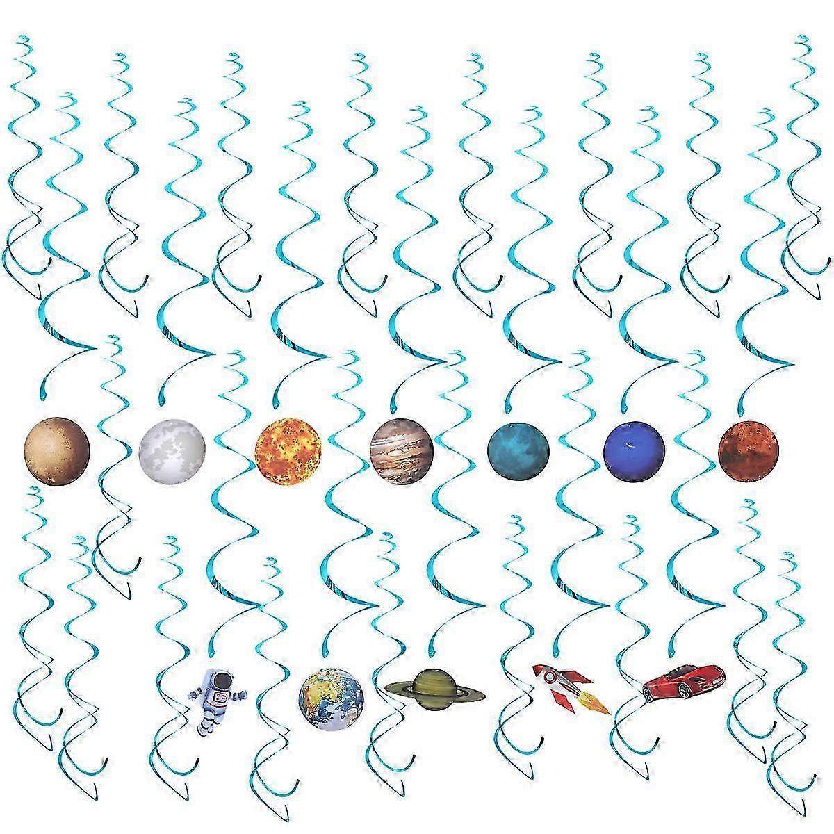 Creative Space Theme Hanging Decor for Decoration 30Pcs Outer Space Swirls