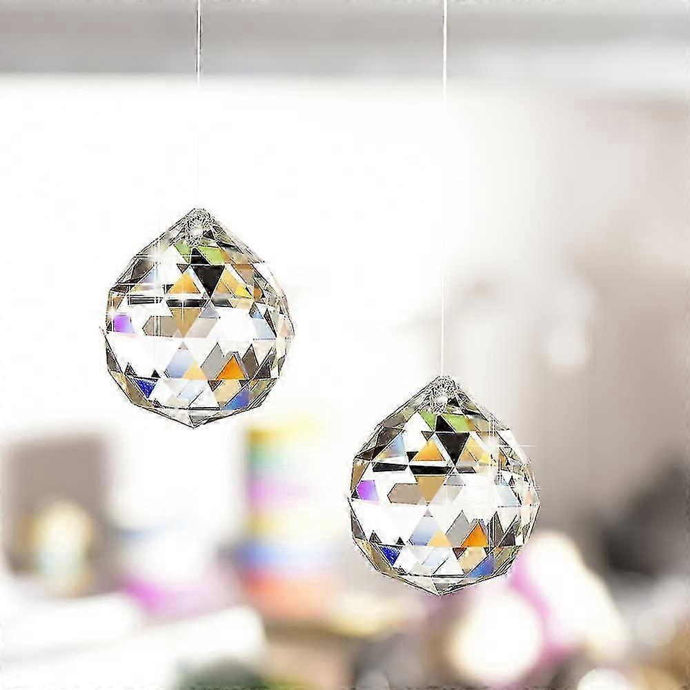 40mm Clear Crystal Sphere Prism Set