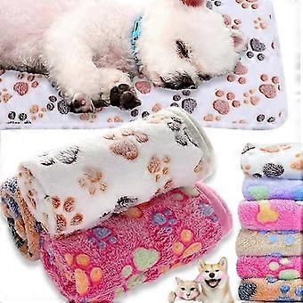 Soft Fluffy High Quality Pet Blanket Cute Cartoon Pattern Pet Mat Warm and Comcompatible withtable Blanket compatible with Cat Dogs