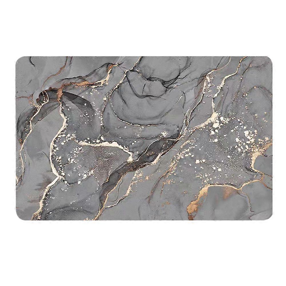 Super Absorbent Marble-patterned Kitchen Mat, Non-slip Quick-dry Surface