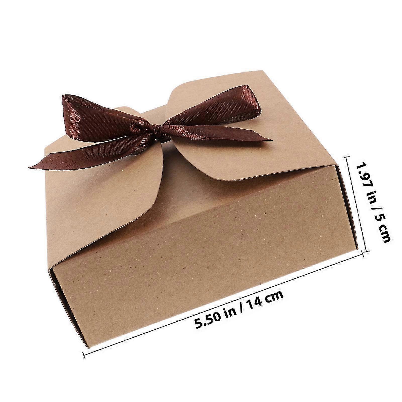 Kraft Paper Square Gift Boxes 20Pcs for Wrapping and Packaging