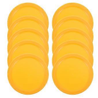 Ice Hockey Pucks Plastic Replacement for Table Hockey 10Pcs Orange Set