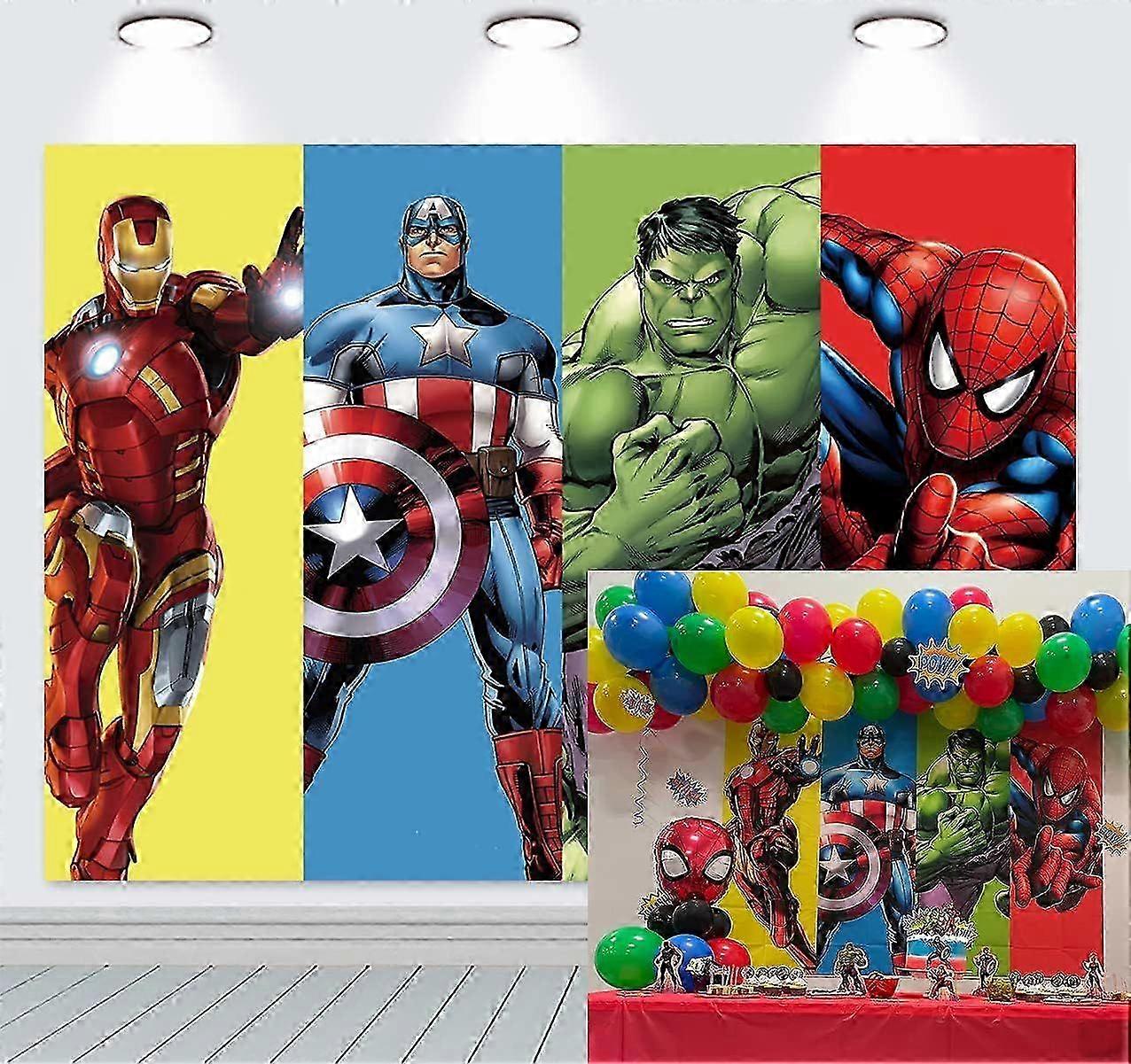 7x5FT Matte Vinyl Superhero Backdrop