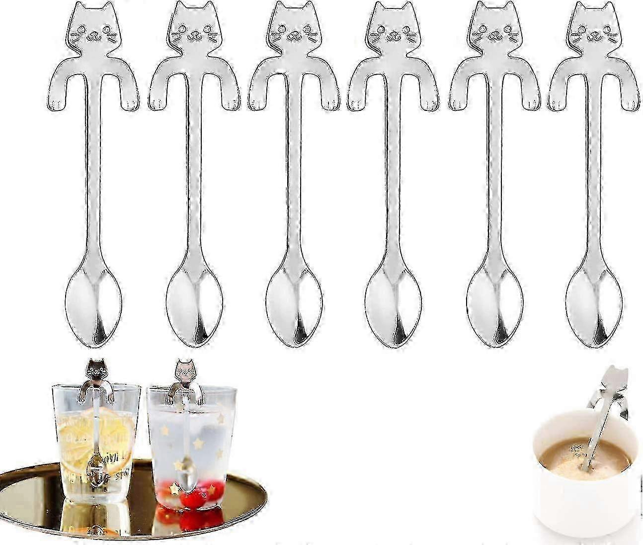 Cat Rim-Hang Stainless Teaspoon