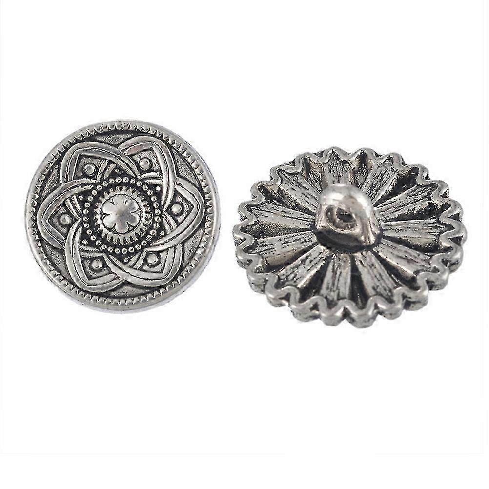 Floral Geometric Alloy Button Set