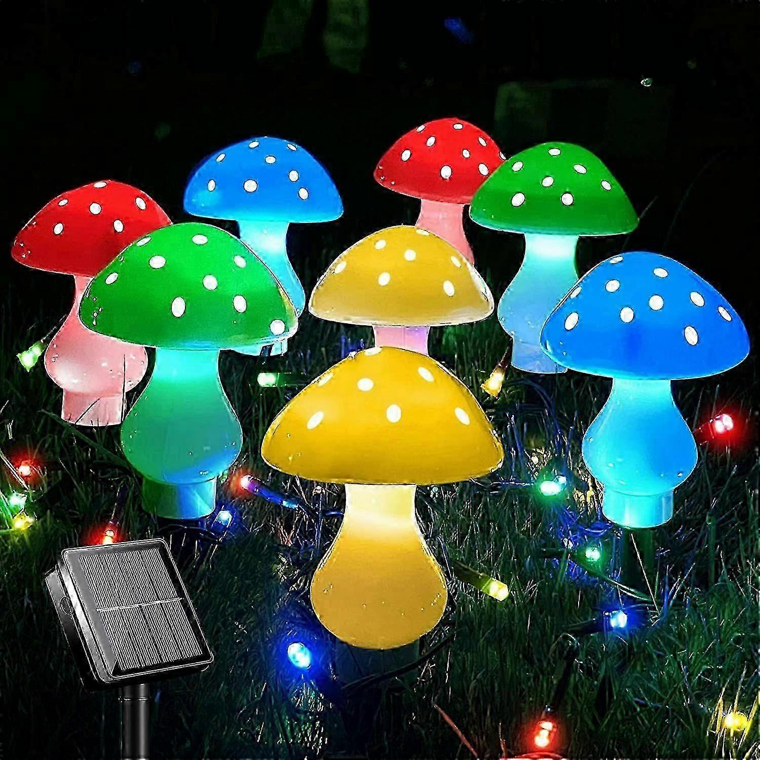 8 Pack Solar Mushroom Lights 50 LED