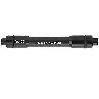 Thru Axle Hub 15x100mm to 9x100mm Aluminum Alloy Compact Bike Hitch Thru Axle Adapter BlackYMQX)