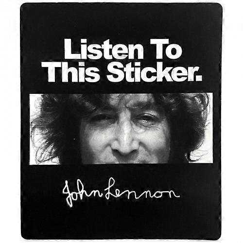 John Lennon Listen To This Sticker