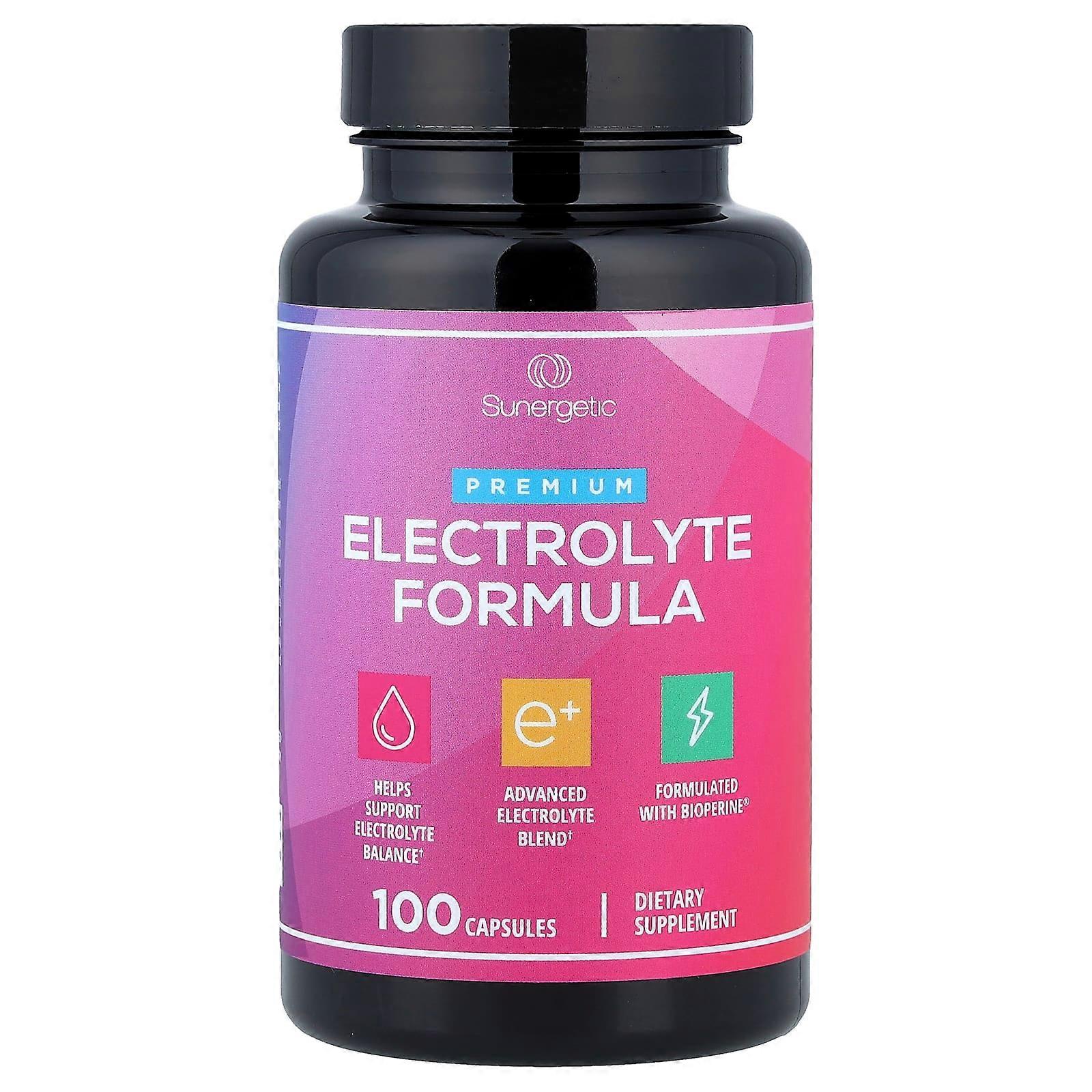 Sunergetic, Premium Electrolyte Formula, 100 Capsules