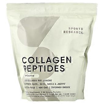 Urheilututkimus, kollageenipeptidit, maustamattomat, 20 yksittäispakkausta, kukin 0,39 oz (11 g)