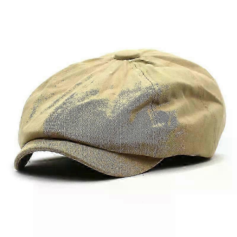 Unisex Cotton Newsboy Cap Solid Color Painter Beret Hat 30