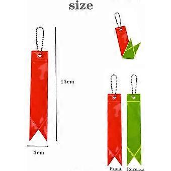 12-piece pack of safety reflective pendants with chain, can be used as keychains, suitable for backpacks, cycling, walking, running and other occasion