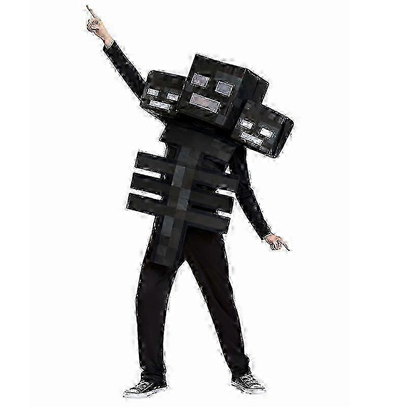 Kostým Minecraft Wither Skeleton na Halloween.