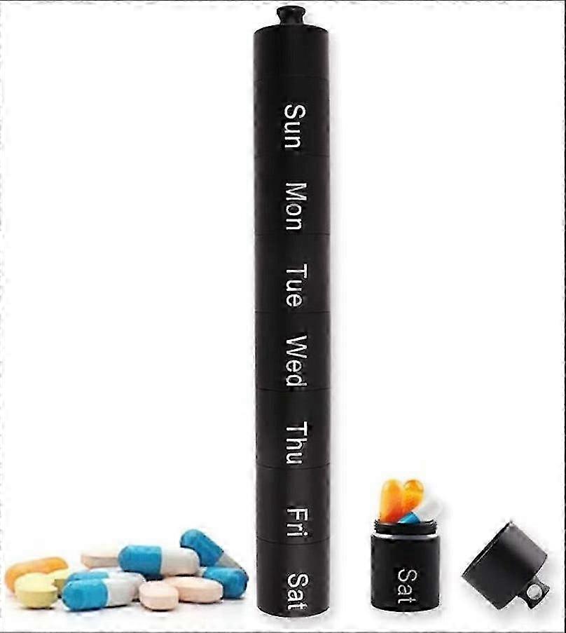 Moisture-Proof 7-Day Metal Pill Case