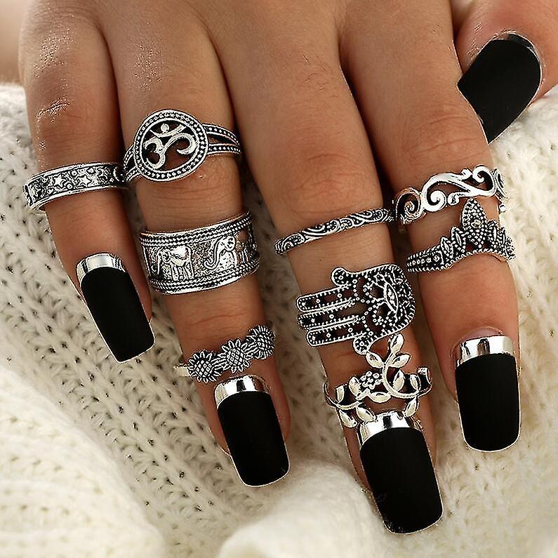 9pcs/set Midi Finger Rings Set