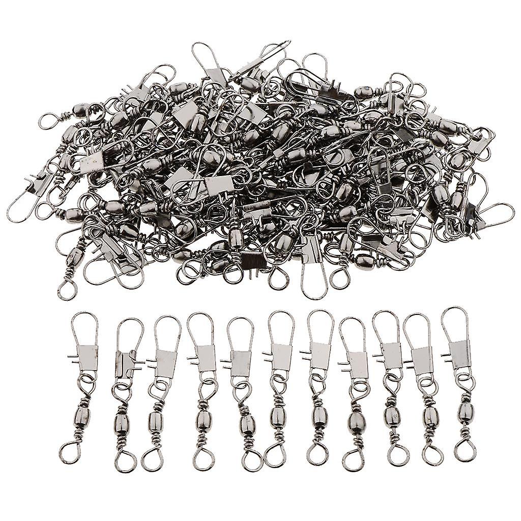 100Pcs Ball Bearing Swivels Coastlock Rolling Swivels Interlock Snap 6A