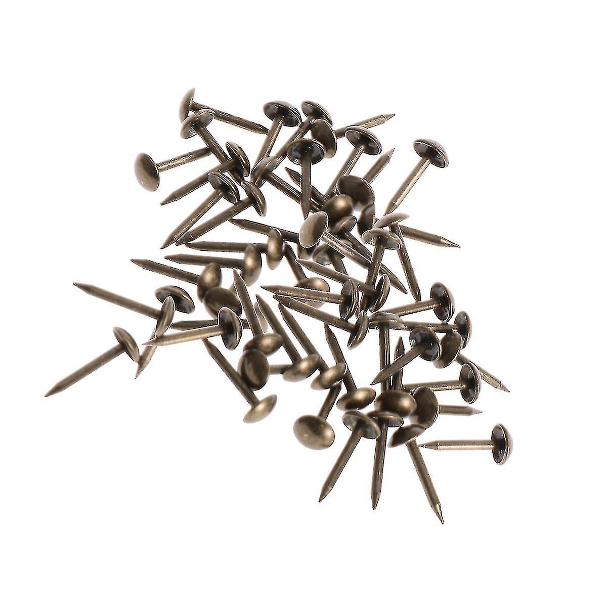 100pcs 6x14mm Bronze Decorated Door Nails Thickened Round Classical Nail Large-headed Nails