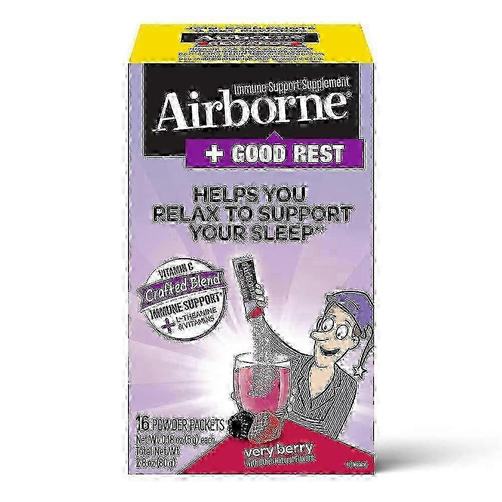 Airborne Plus Beta-immune Booster, Powder Packets, Very Berry, 16 Ea