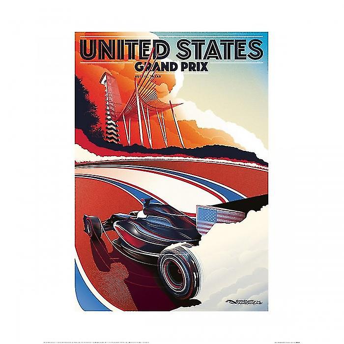 Zoom Circuit Of The Americas 2016 Formula 1 Poster