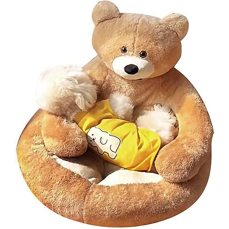 Bear Hug Design Dog Cat Beds With Non-slip Bottom
