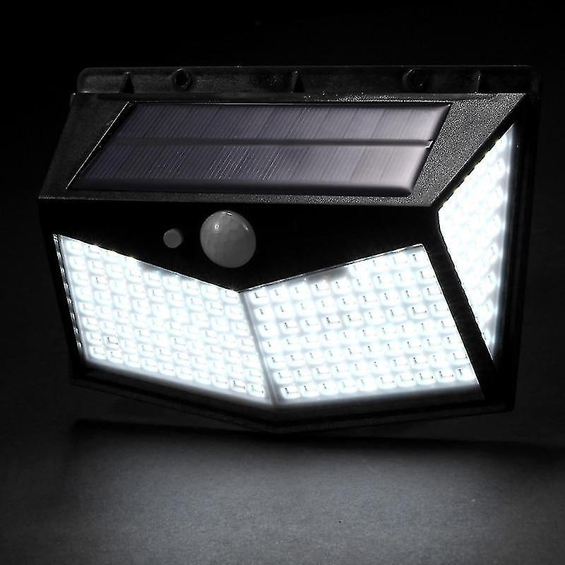 212LEDS أبيض بارد مقاوم للماء من أربعة جوانب 3 أوضاع شمسية أدى ضوء مستشعر الحركة